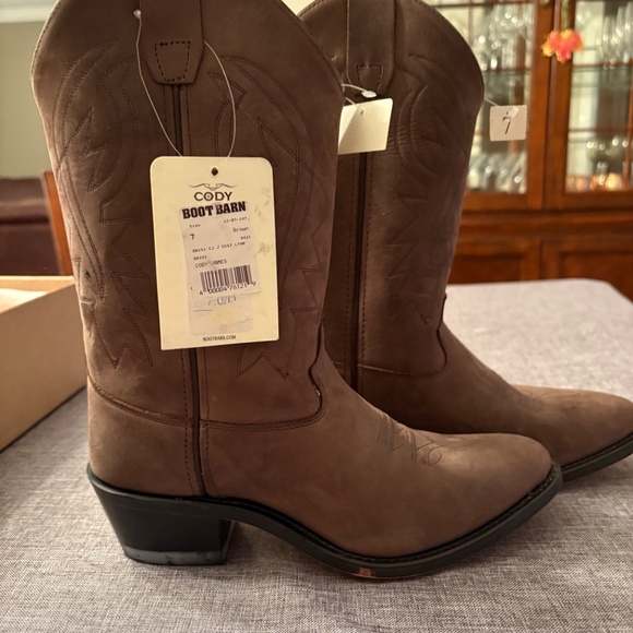 Cody James Brown Leather Western Cowboy Boots Size 7 – Brand New/With Tags - Picture 3 of 8